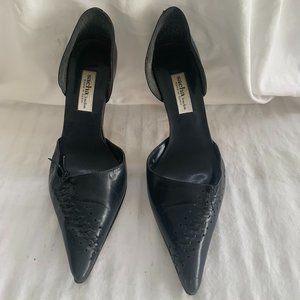 Sacha London Navy Pumps Size 7.5 Made in Spain Vintage